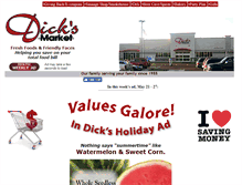 Tablet Screenshot of dicksfoodmarket.com
